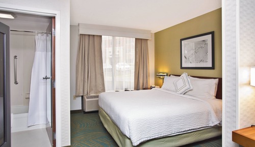 Suite, 1 King Bed with Sofa bed (Mobility/Hearing Access, Roll-In Shwr)