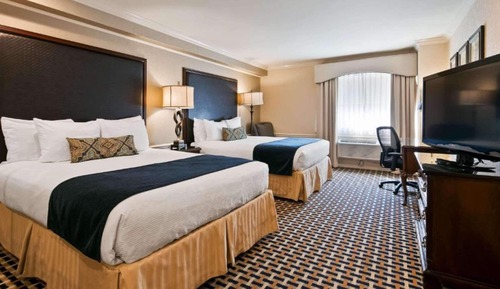 Standard Room, 2 Queen Beds, Non Smoking, Refrigerator & Microwave