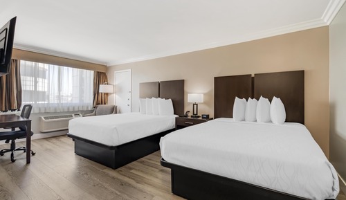 Standard Room, 2 Queen Beds, Non Smoking, Refrigerator & Microwave