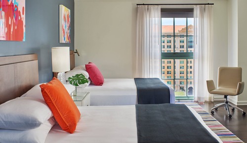 Room, 2 Double Beds, City View