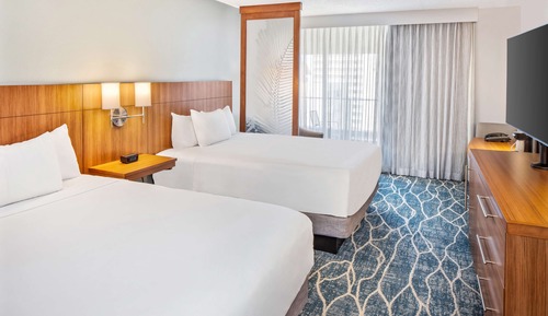 Room, 2 Queen Beds, Ocean View with Single Sofa Bed