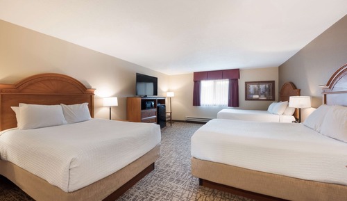 Standard Room, 2 Queen Beds, Non Smoking, Refrigerator & Microwave