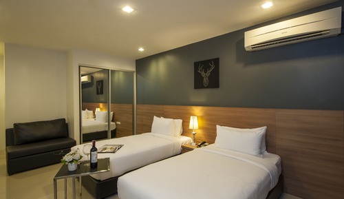 Deluxe Twin Room, 1 Bedroom, Balcony, City View
