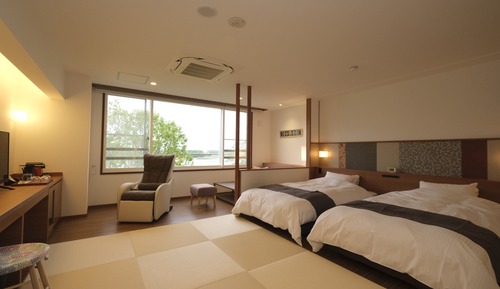 Japanese Western Style Suite, with view bath, living room & private sauna, Non Smoking