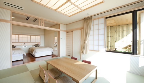 Japanese Western Style Room, w/ Private Open-air Bath (10 tatami mats + Twin) Special Room Meigetsu