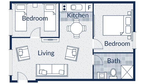 2 Bedroom Suite, No Pets