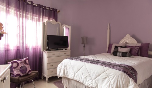 Room, 1 Queen Bed, Ground Floor (Purple Room)