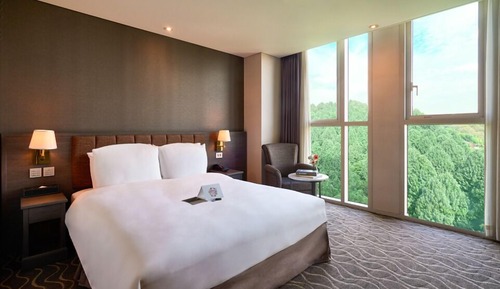 Square One Bed with Forest View