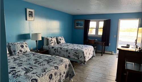 Standard Double Room, 2 Double Beds, Refrigerator & Microwave