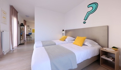 Studio, 2 Twin Beds