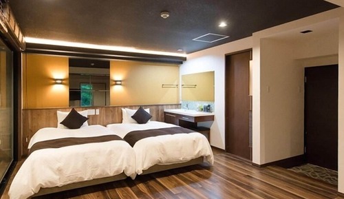 Japanese style junior suit room with open-air bath, Smoking