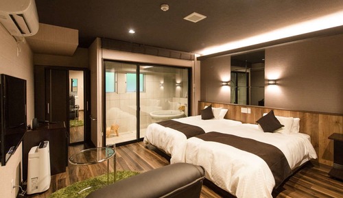 Modern western style superior room with open-air bath, Smoking