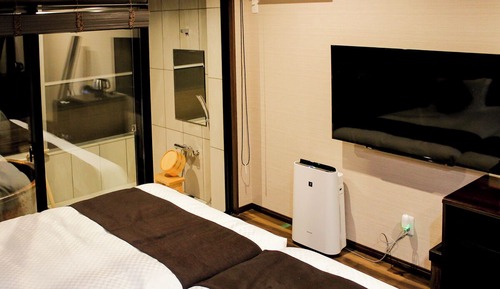 Modern western style room with open-air bath, Smoking
