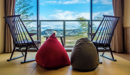 Modern Japanese-style room with bed mountain side, Non smoking