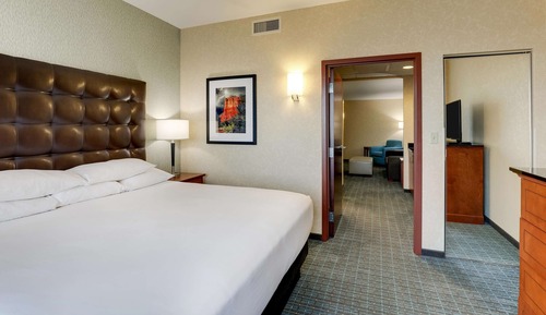 Suite, 1 King Bed, Accessible, Refrigerator & Microwave (2 Rooms, Board Room Table, Roll in)