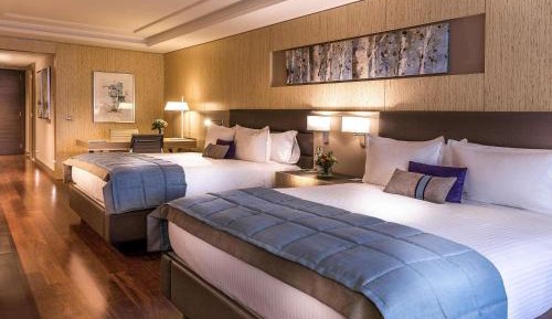 Deluxe Suite with Two Double Beds, Balcony and Park View