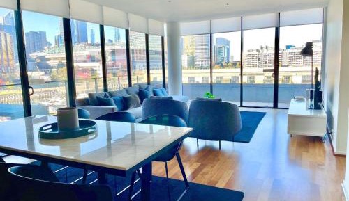 Three-Bedroom, Two Bathroom Apartment with Balcony and Water View