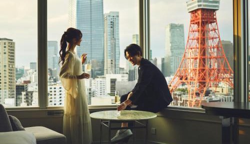(Room No.17) Panoramic Corner King Room with Tokyo Tower View Bath Room - Non-Smoking 19-28 Floor