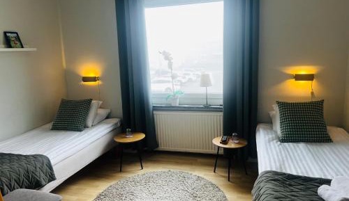 Double room with 55 in double bed with shared WC and shower