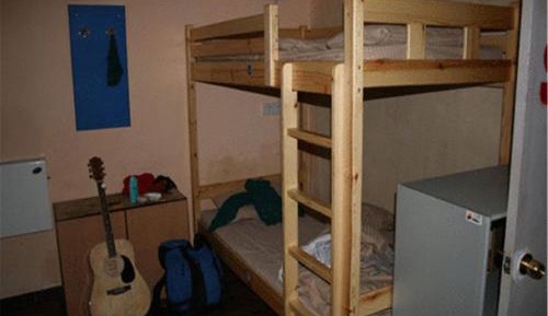 Bed in 4-Bed Male Dormitory Room with Shower