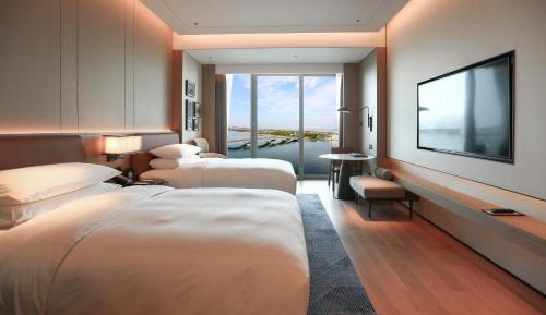 Premium Double Room with Two Double Beds, Balcony and Ocean View