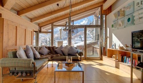 Duplex Two-Bedroom Apartment with Matterhorn View and Roof Terrace