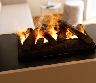Family Room with Balcony and Electric Fireplace