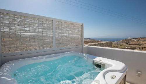 Myconian Suite with Outdoor Jetted Tub and Sea View