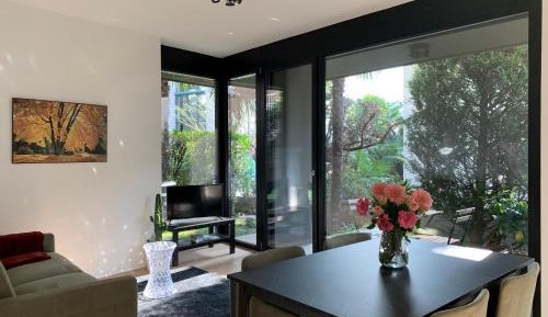 Deluxe One-Bedroom Apartment with Garden View