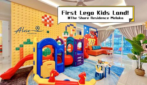 Brick Theme Three-Bedroom Apartment with Kids Playground