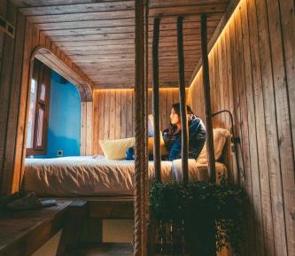 Small Wood Cabin With Mountain View