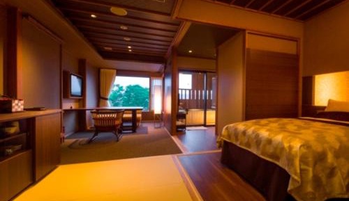 Mizuho Western Room with Open Air Bath, Mt. Fuji View