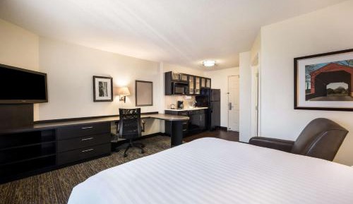 Queen Studio Suite with Roll-In Shower - Mobility Accessible