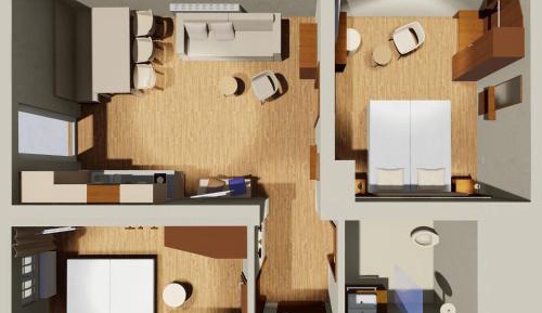 Large Two-Bedroom Apartment with Balcony