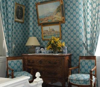 Blue Deluxe Double Room with Garden View