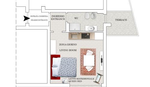 Studio with Balcony