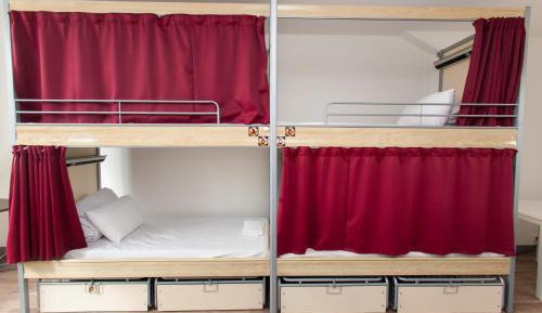 Bed in 4-Bed Dormitory Female Room with Shared Bathroom