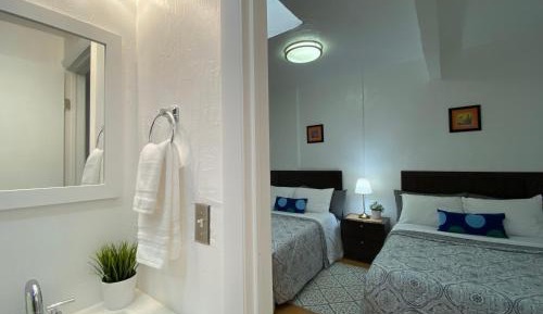 Private Double Queen Room and Bathroom