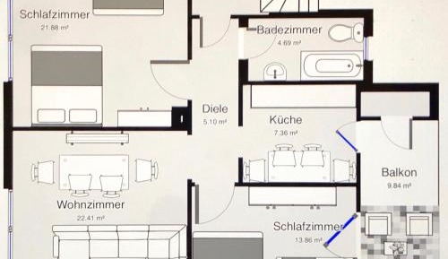Apartment with Balcony