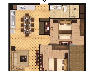 Two Bedroom with Pool View