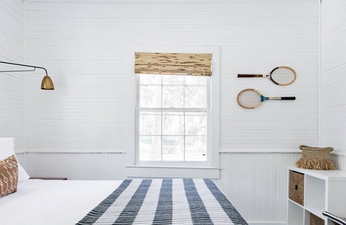 Folly Beach House | Bohemian Cabin with Water View Deck