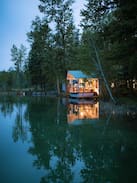 West Glacier Cabin | Artist's Studio on Lake 5 at Whistle Stop Retreat