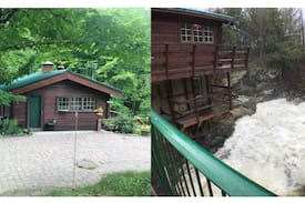 Enosburg Falls Cabin | Cottage Literally Over a Waterfall