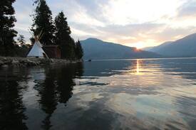 Sandpoint Other | Tipi on private beach at Lake Pend Oreille ranch