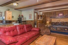 Ruidoso Cabin | Whispering Pine Cabins - "Salmon Run" - Upper Canyon - Fireplace & Kitchen
