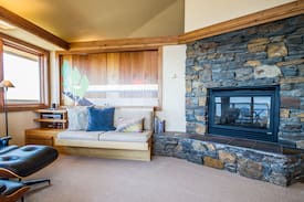 Grand Marais Apartment | Terrace Point 11A is a Frank Lloyd Wright inspired condo overlooking Lake Superior near Grand Marais, MN