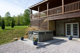 Rogers Cabin | The Porch Place, Big Property for Family + Friends
