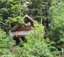 Mud Bay Cabin | Paradise West log cabin, wilderness retreat, sauna