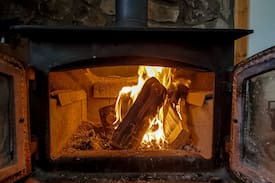 Coal Creek Cabin | The Castle's Den +Fireplace