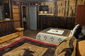 Hugo Cabin | Salt Creek Cabins & RV Park.. Rustic/Western decor